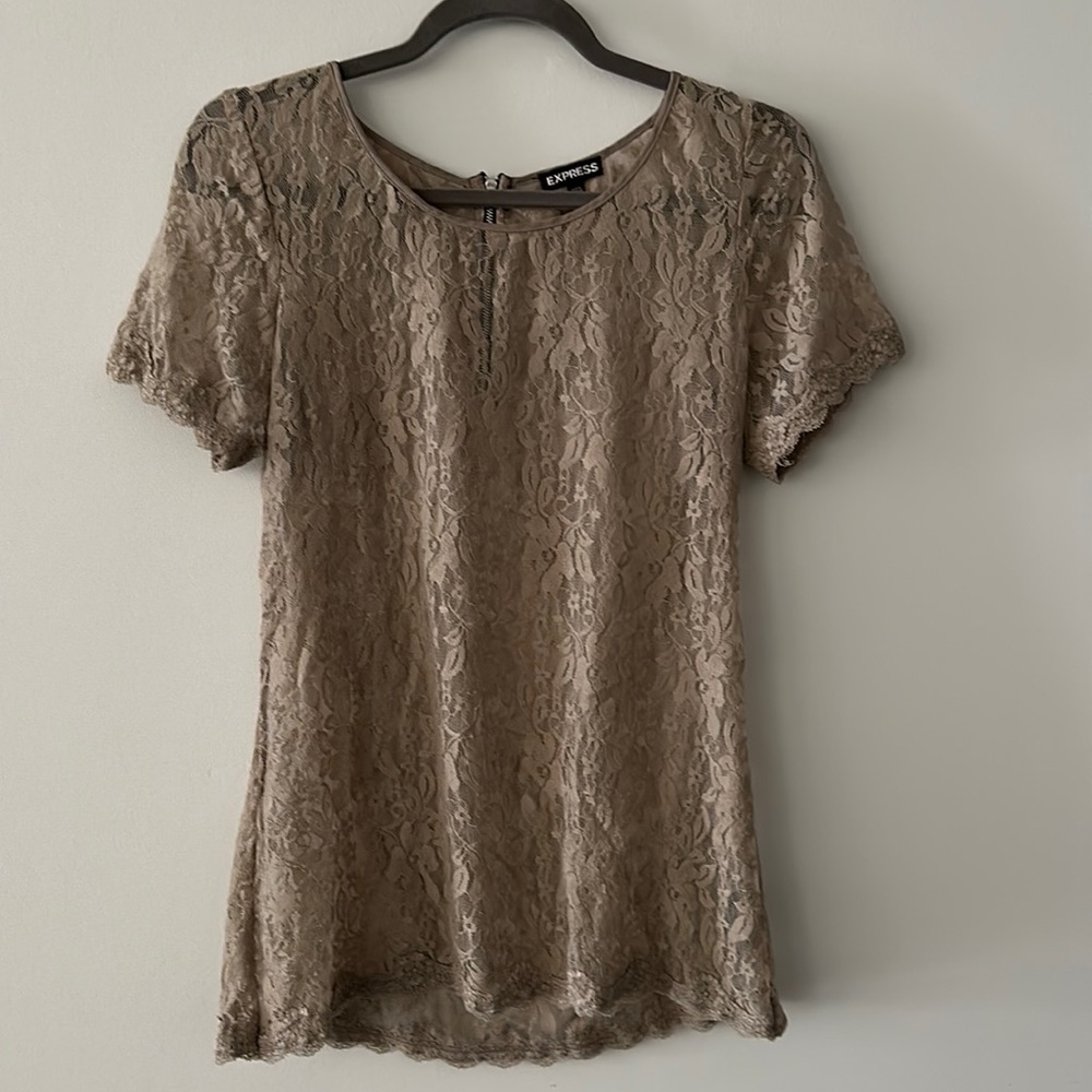 Express see through lace top